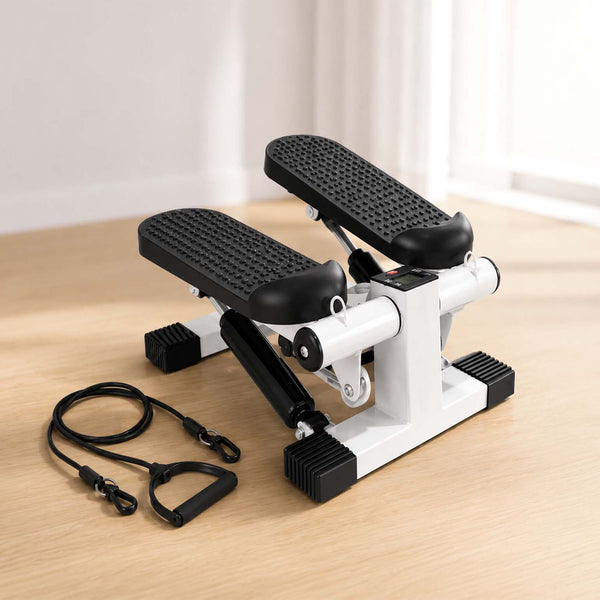Mini Stepper with Resistance Bands for Home Cardio Workouts