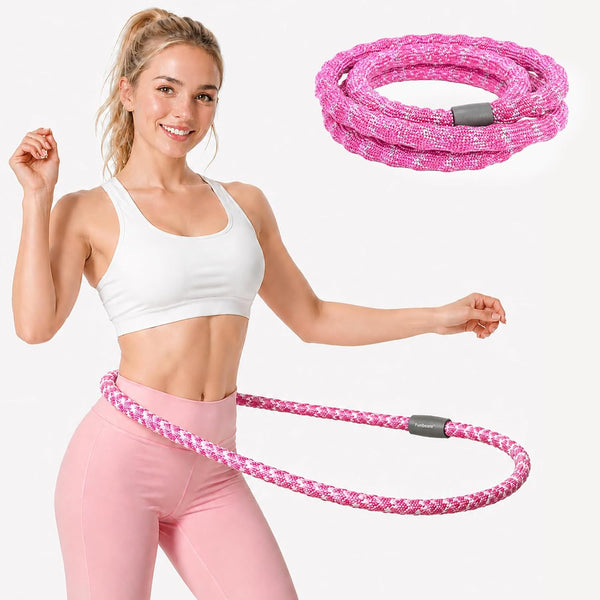 Weighted Hula Hoop for Adults with Soft Spring Design for Home Fitness