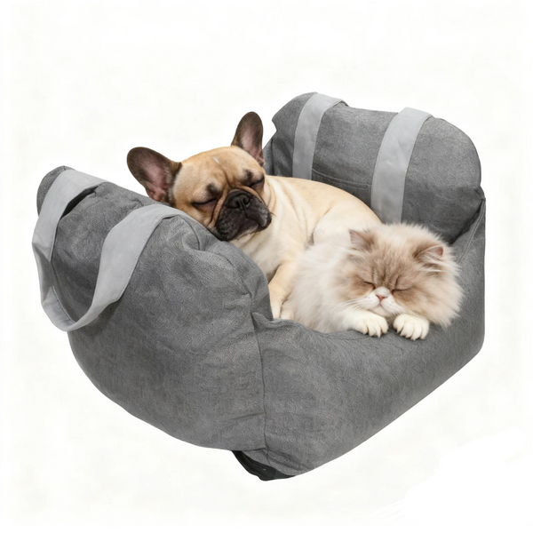 Dog Car Seat for Small Dogs with Washable Cushion and Safety Leash
