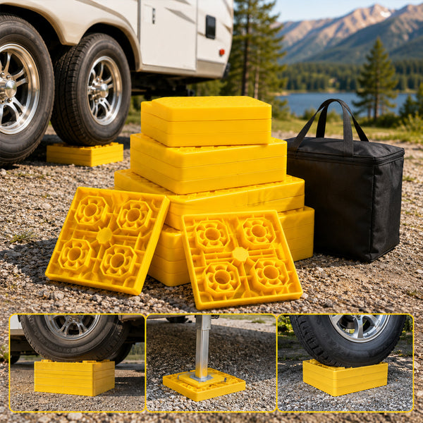 Heavy Duty RV Leveling Blocks for Camper Stabilization and Leveling Support