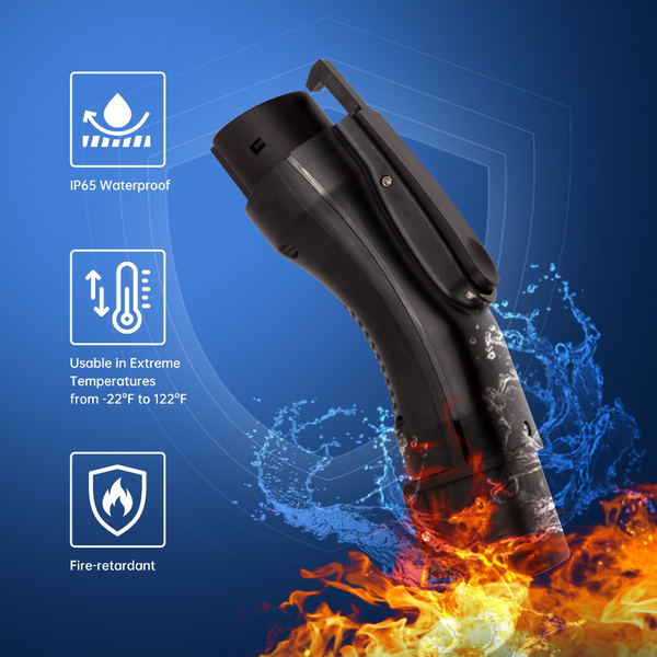 BJOP  Only for J1772 EVs Tesla to J1772 Charging Adapter Max 48 Amp & 250V Compatible with Tesla High-Powered Connectors, Destination Chargers, and Mobile Connectors Wall Connector (Black)