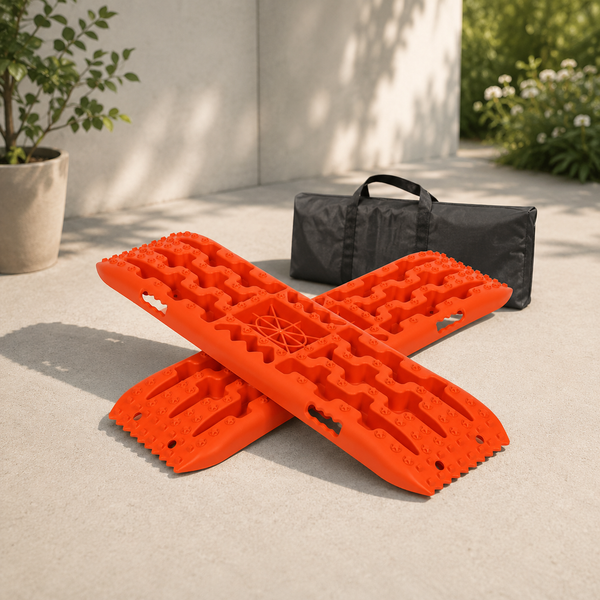 Off-Road Traction Boards with Jack Base for Vehicle Recovery on Sand, Mud & Snow